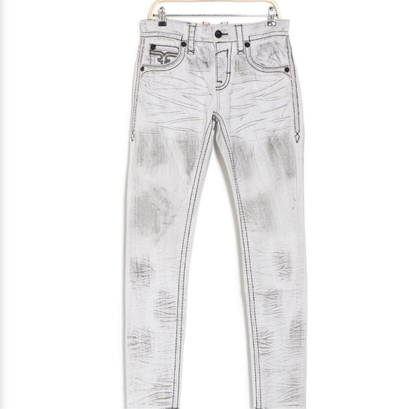 Rock Revival Quince Slim Jeans Size 42 - Picture 4 of 4